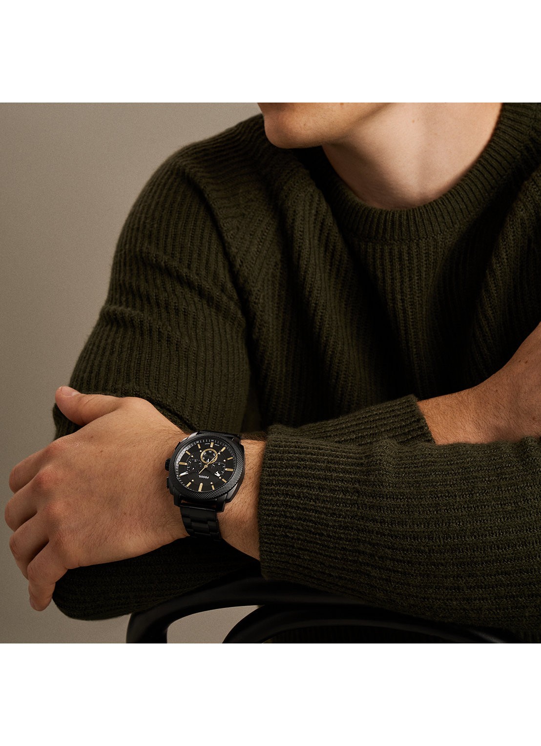 Fossil Machine horloge FS6222 - detail 5 zwart