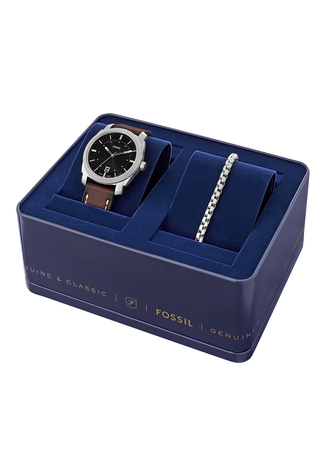 Fossil Machine horloge met armband in set van 2FS6081SET - detail 3 zilver