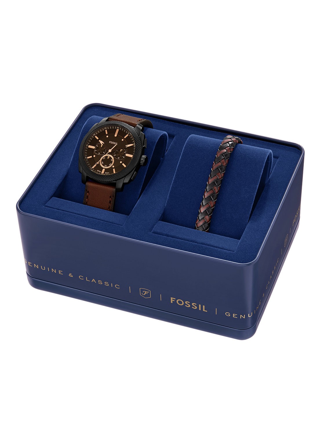 Fossil Machine horloge met armband in set van 2FS6102SET - detail 3 zwart