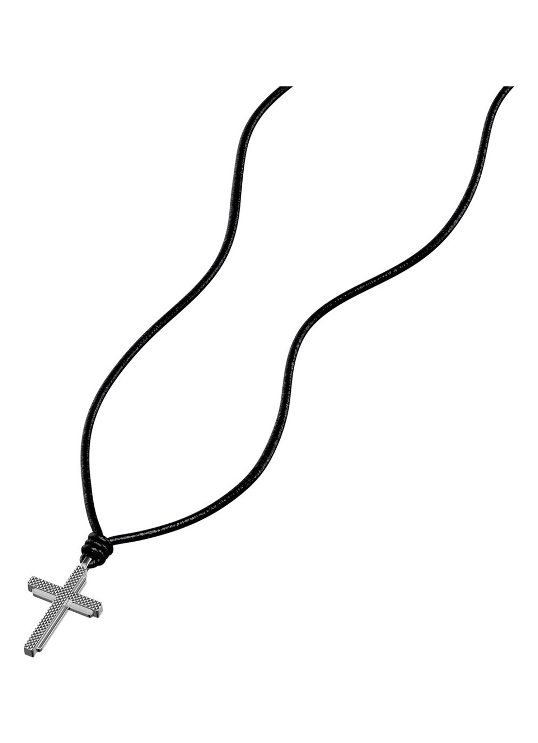 Fossil Machine ketting van leer JF05006040 - detail zwart