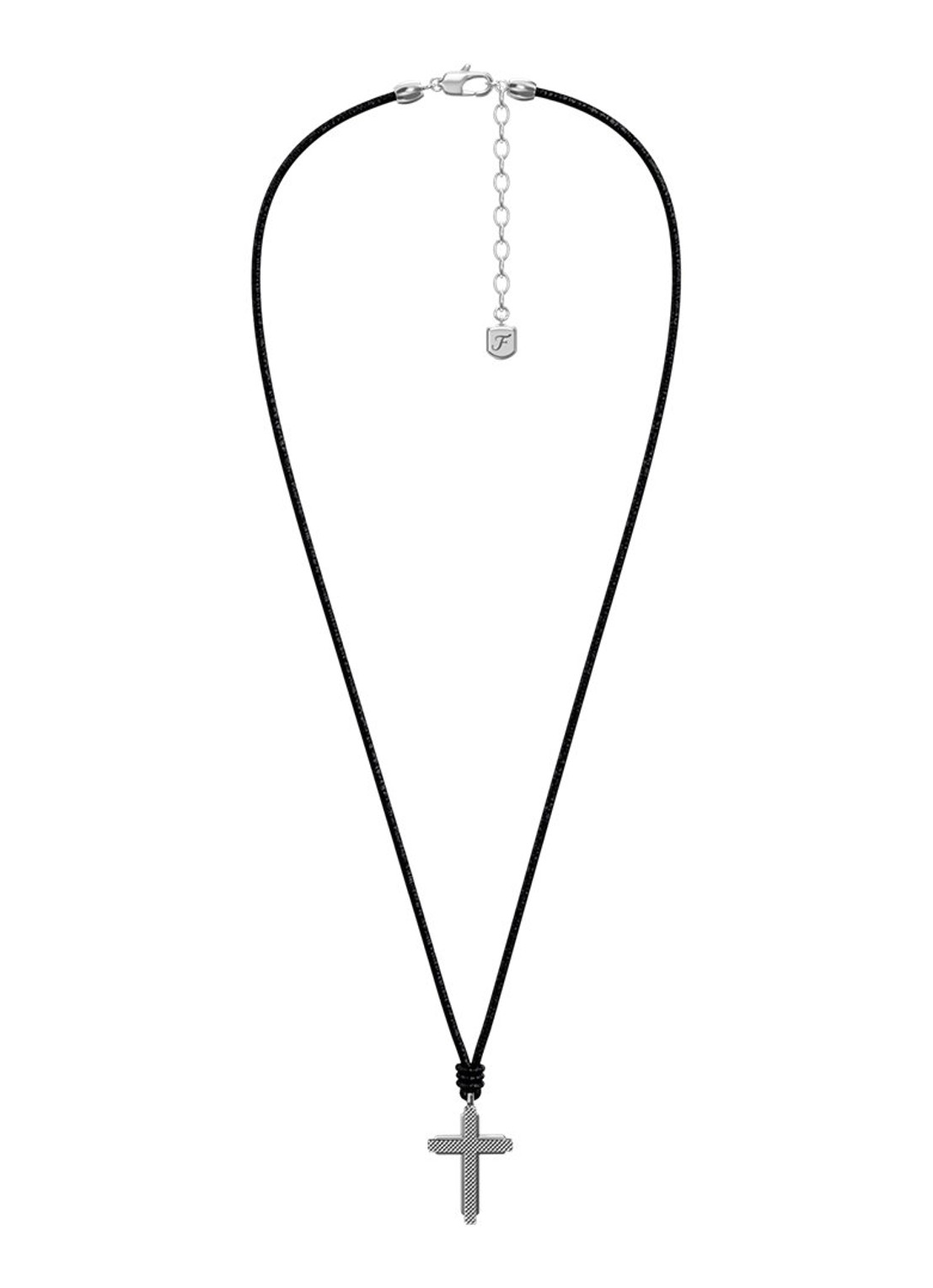 Fossil Machine ketting van leer JF05006040 - detail 2 zwart