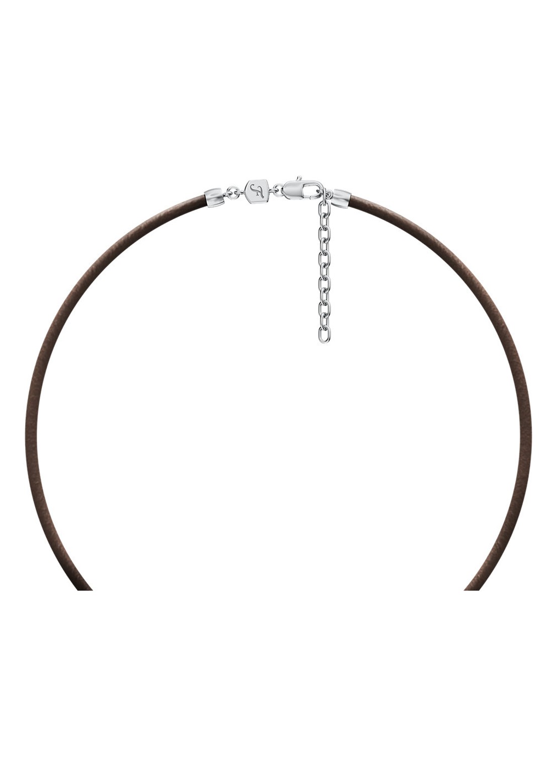 Fossil Machine ketting van leer JF05007998 - detail 3 bruin