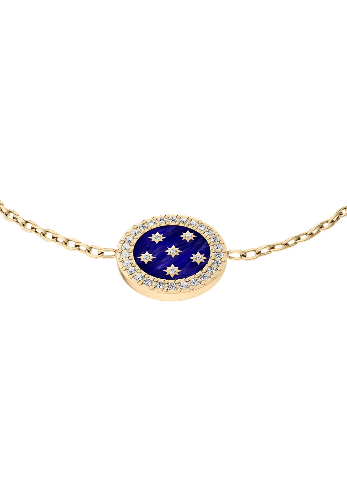 Fossil Merrit armband met parelmoer JF05031710 - detail goud