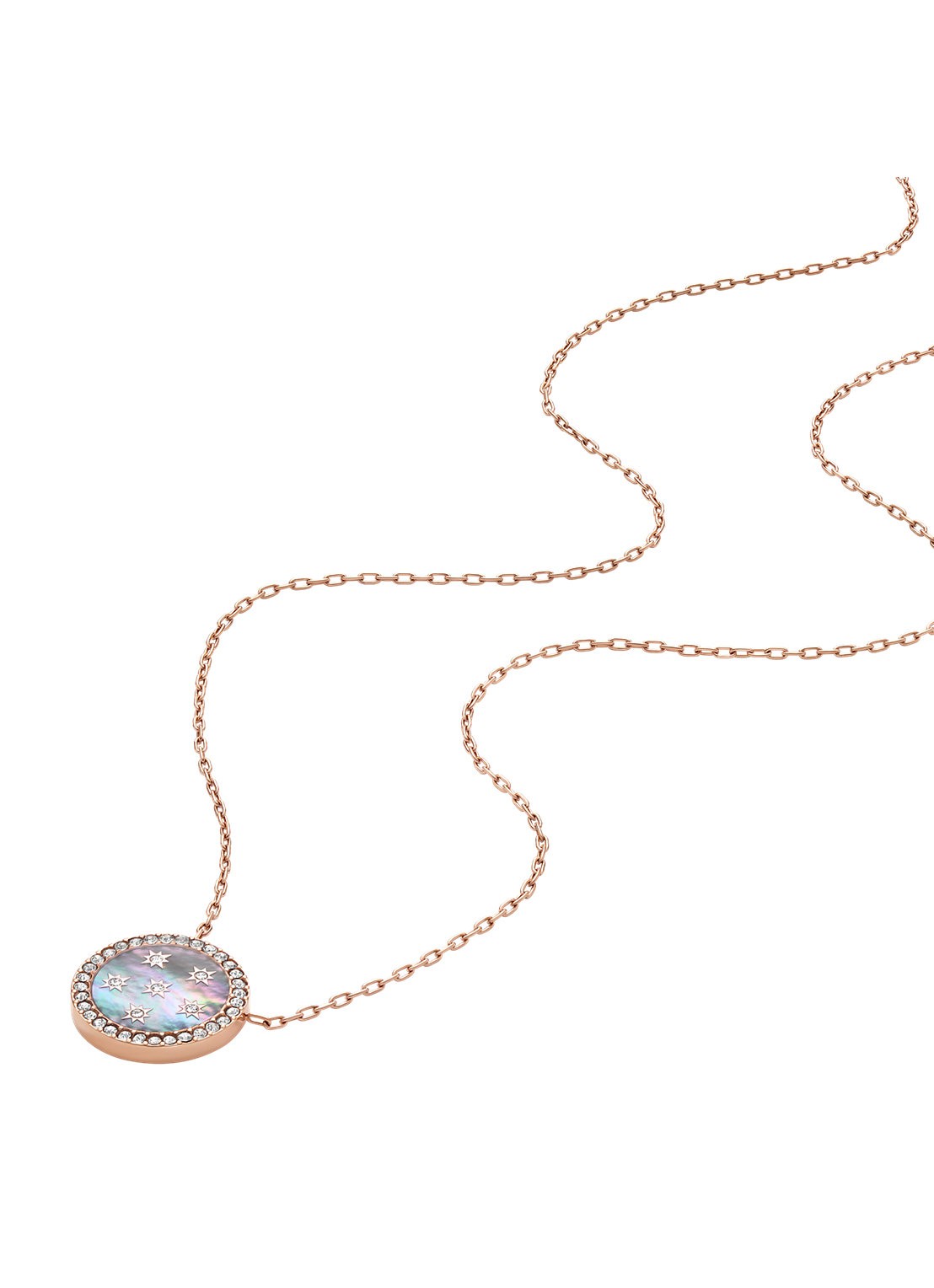 Fossil Merrit ketting JF04936791 - detail roségoud