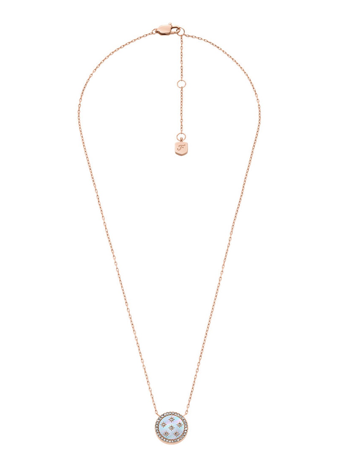 Fossil Merrit ketting JF04936791 - detail 2 roségoud