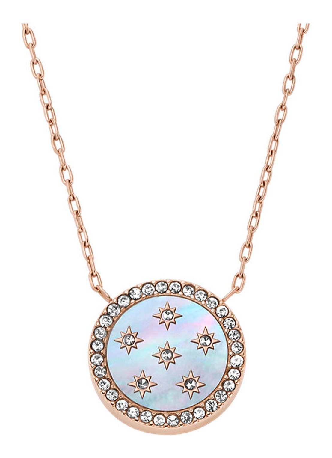 Fossil Merrit ketting JF04936791 - voorkant 5 roségoud