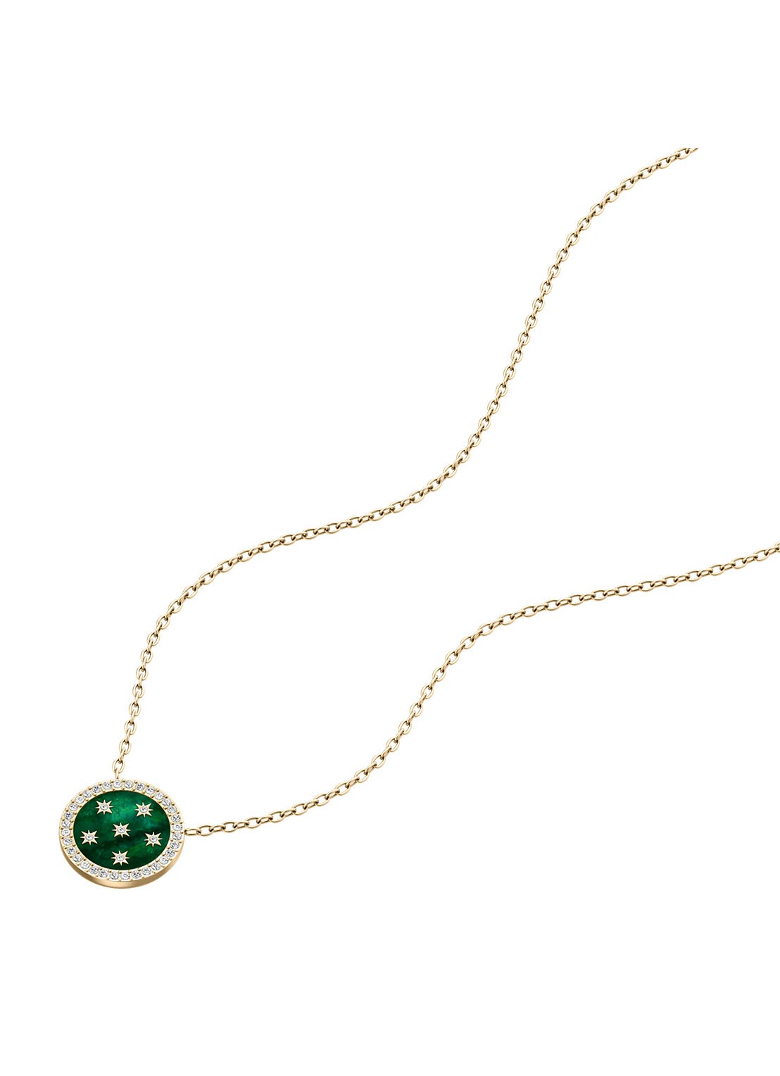 Fossil Merrit ketting met parelmoer JF05026710 - detail goud