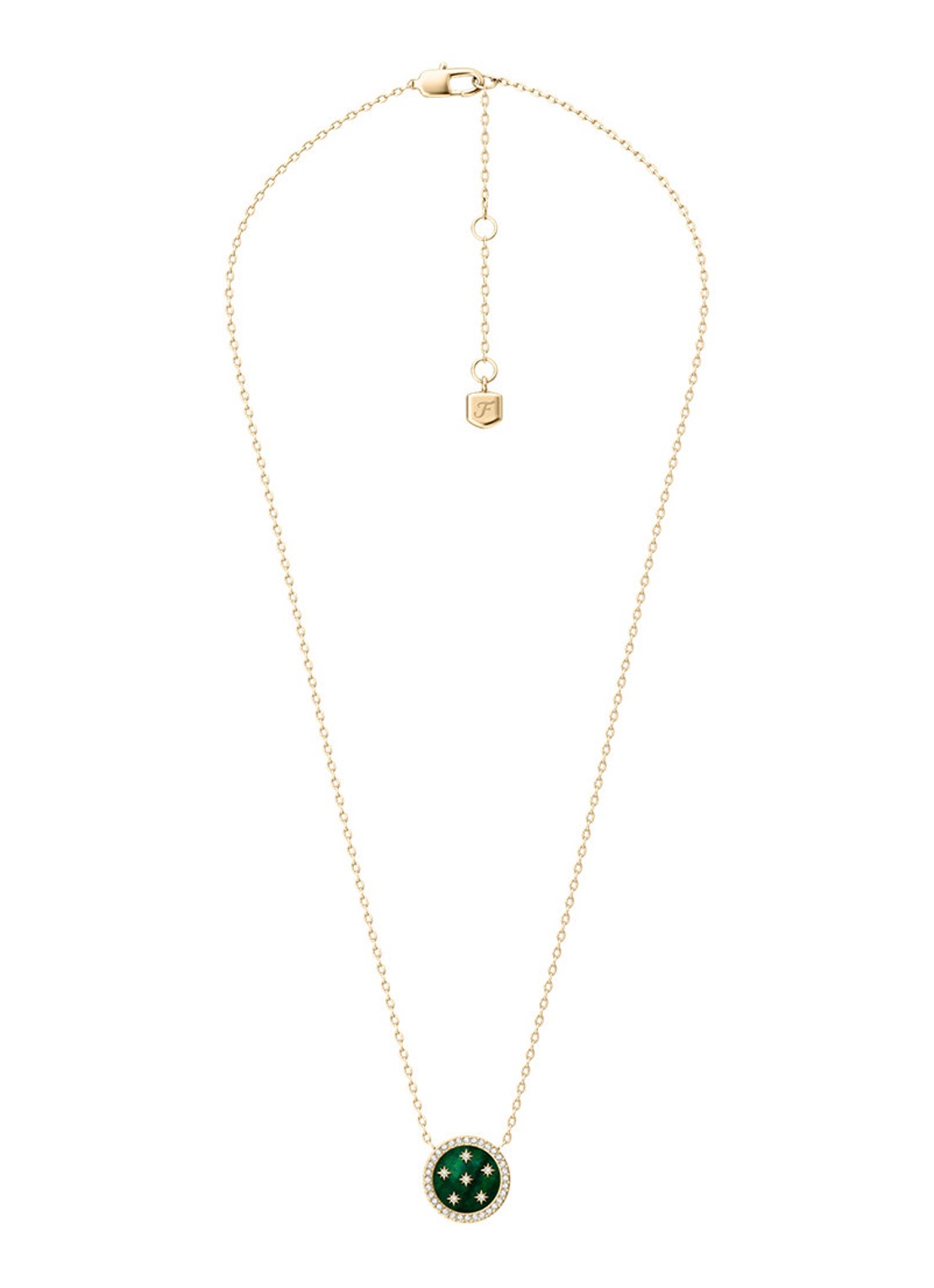 Fossil Merrit ketting met parelmoer JF05026710 - detail 2 goud