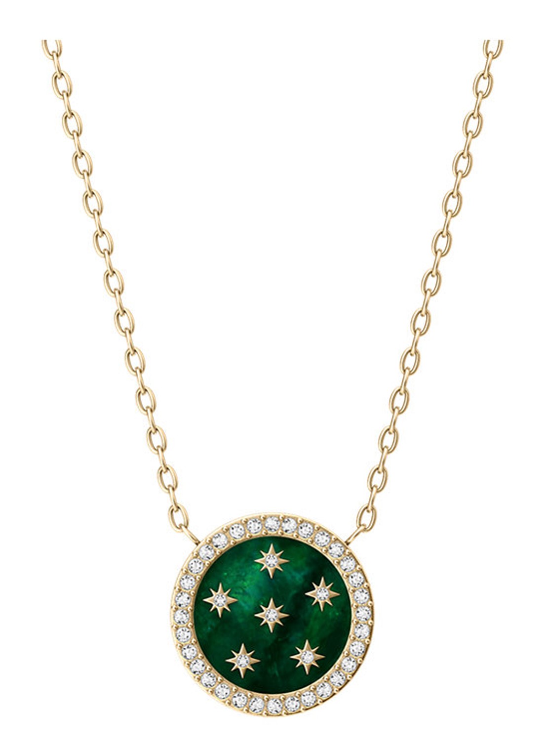 Fossil Merrit ketting met parelmoer JF05026710 - voorkant 5 goud