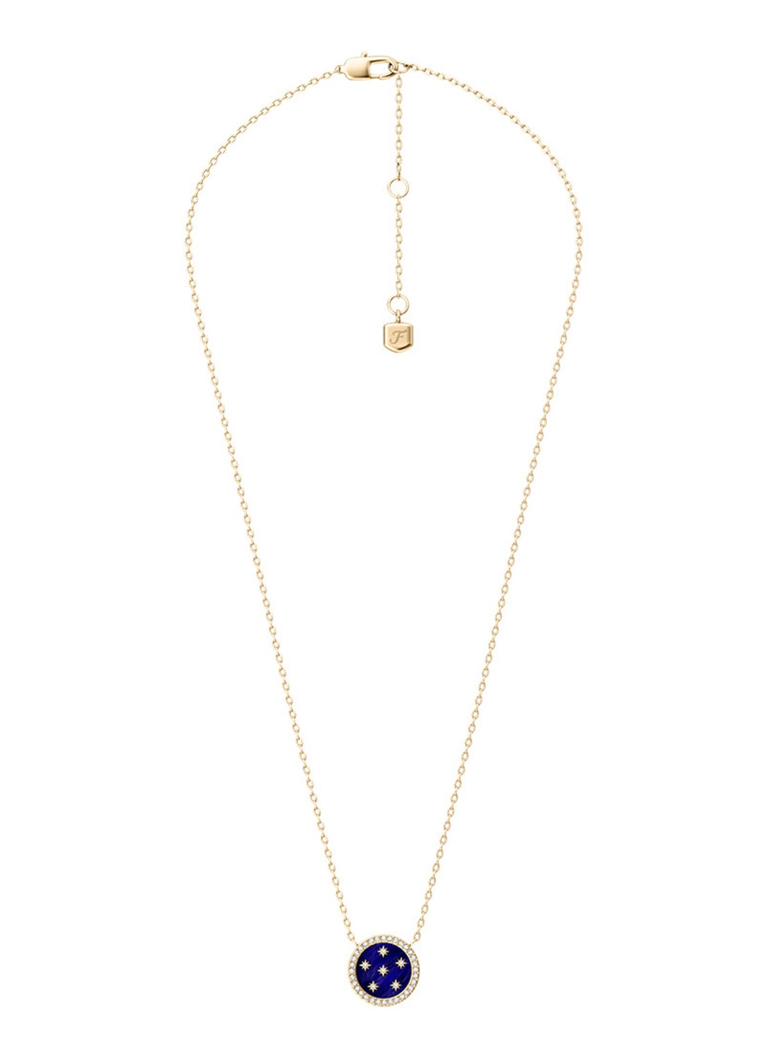 Fossil Merrit ketting met parelmoer JF05027710 - detail 2 goud