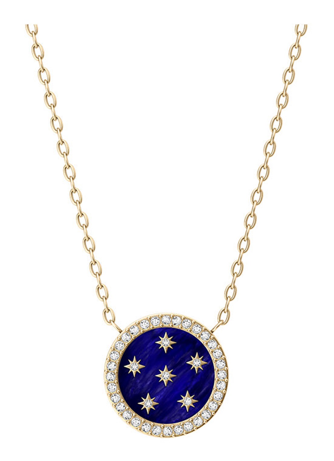 Fossil Merrit ketting met parelmoer JF05027710 - voorkant 5 goud