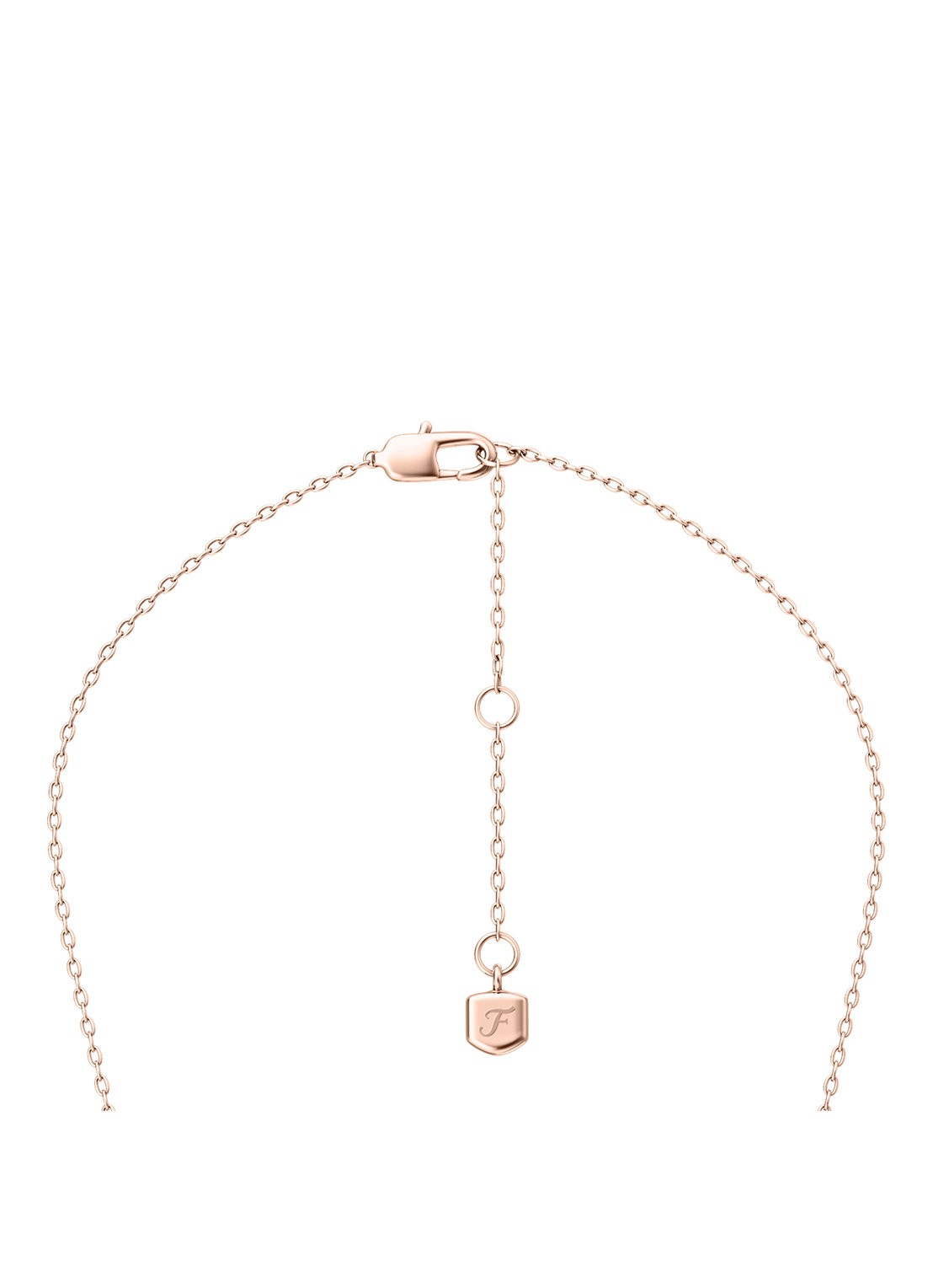 Fossil Merrit ketting met parelmoer JF05029791 - detail 3 roségoud