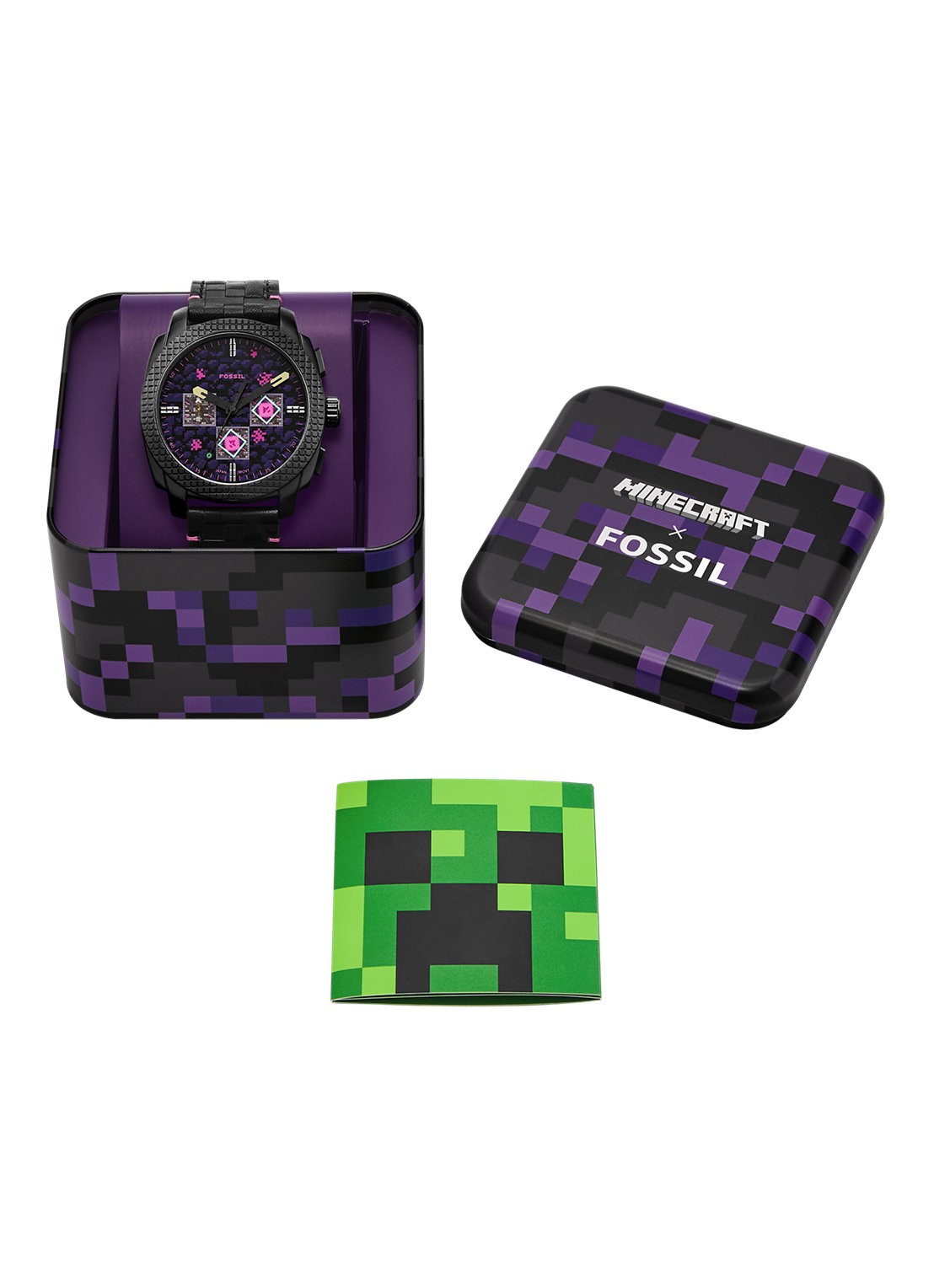 Fossil Minecraft horloge LE1252 - Limited Edition - detail 4 zwart