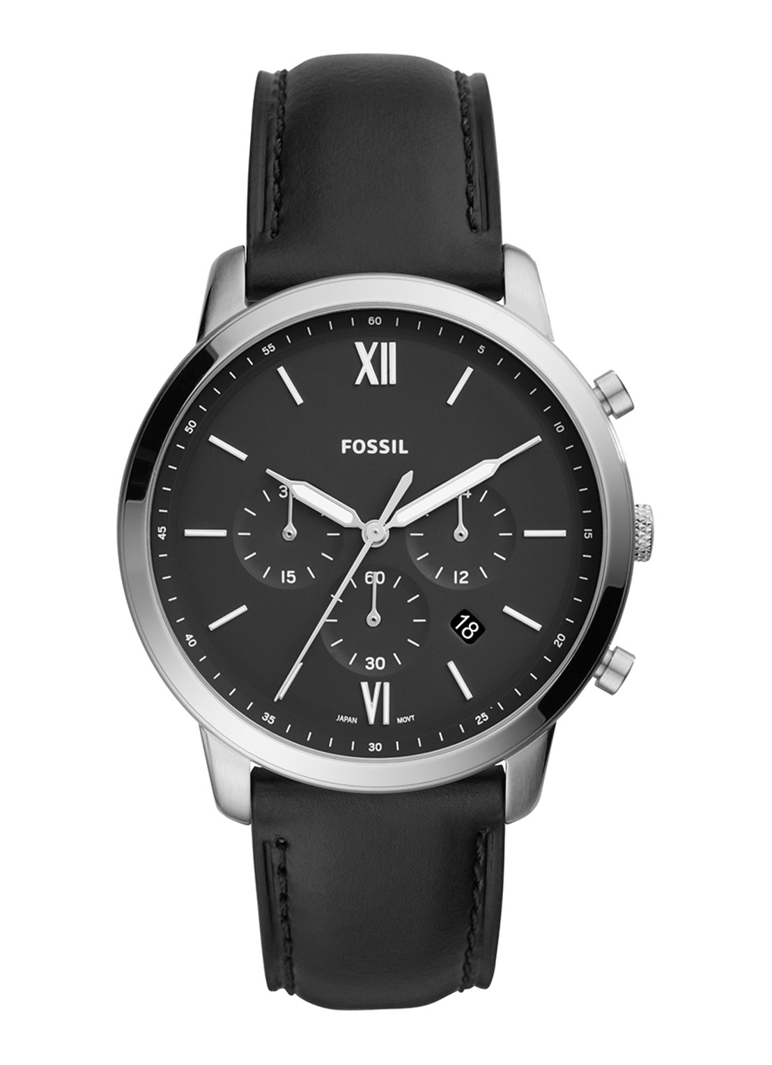Fossil Neutra Chrono horloge FS5452 - voorkant zilver