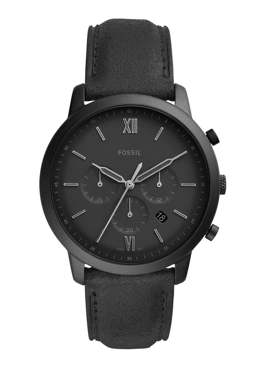 Fossil Neutra Chrono horloge FS5503 - voorkant zwart
