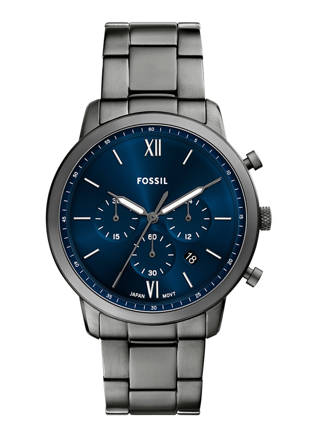 Fossil Neutra horloge FS6111 - voorkant zilver