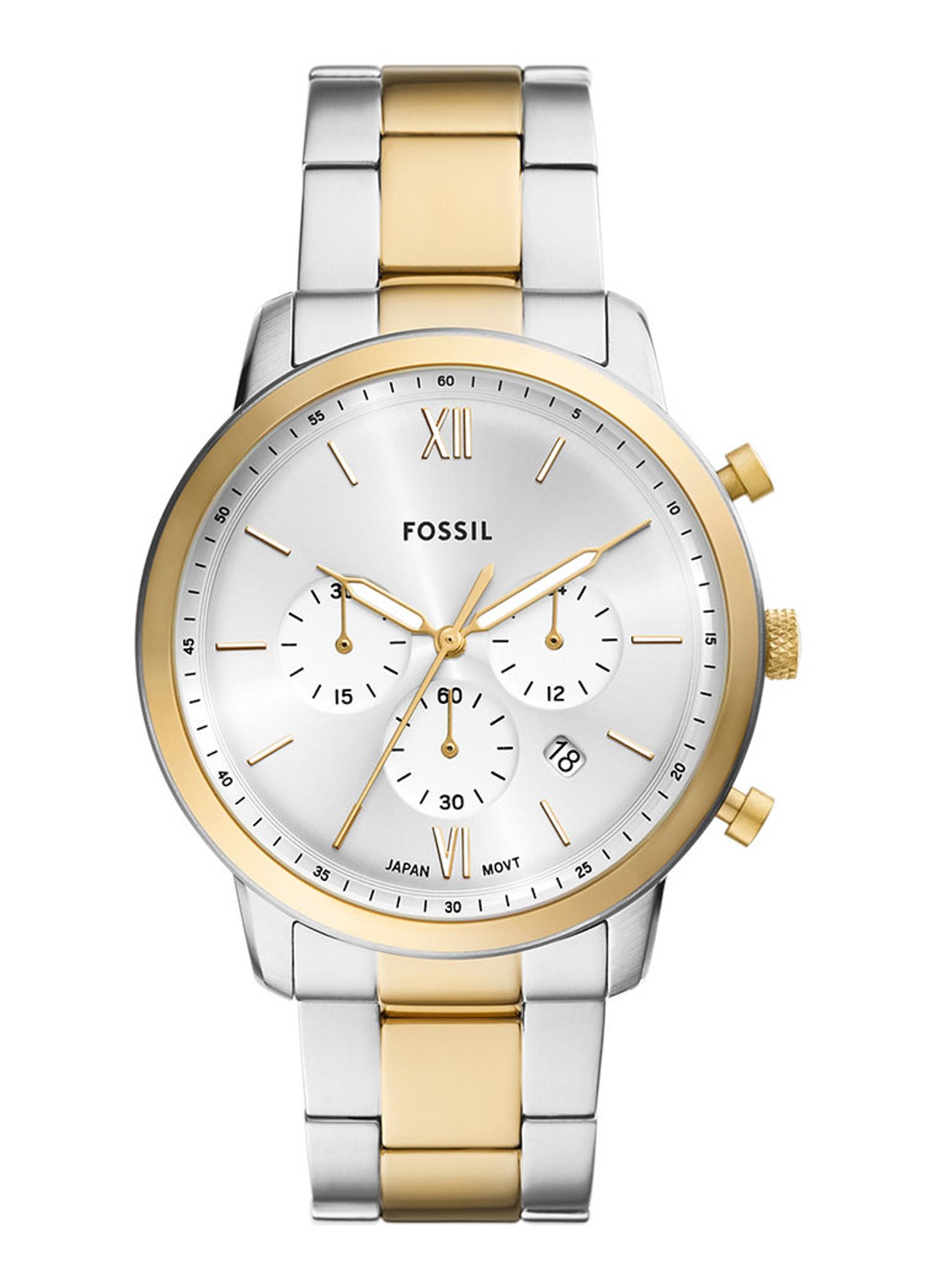 Fossil Neutra horloge FS6112 - voorkant zilver