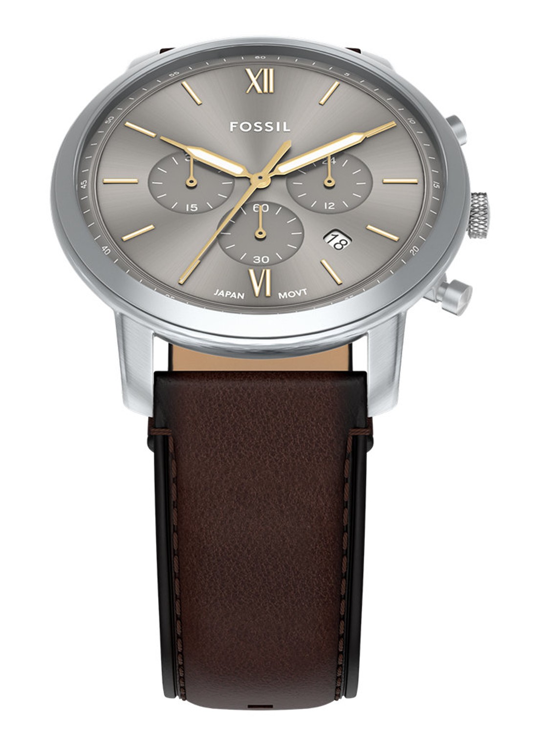 Fossil Neutra horloge FS6129 - detail 4 zilver