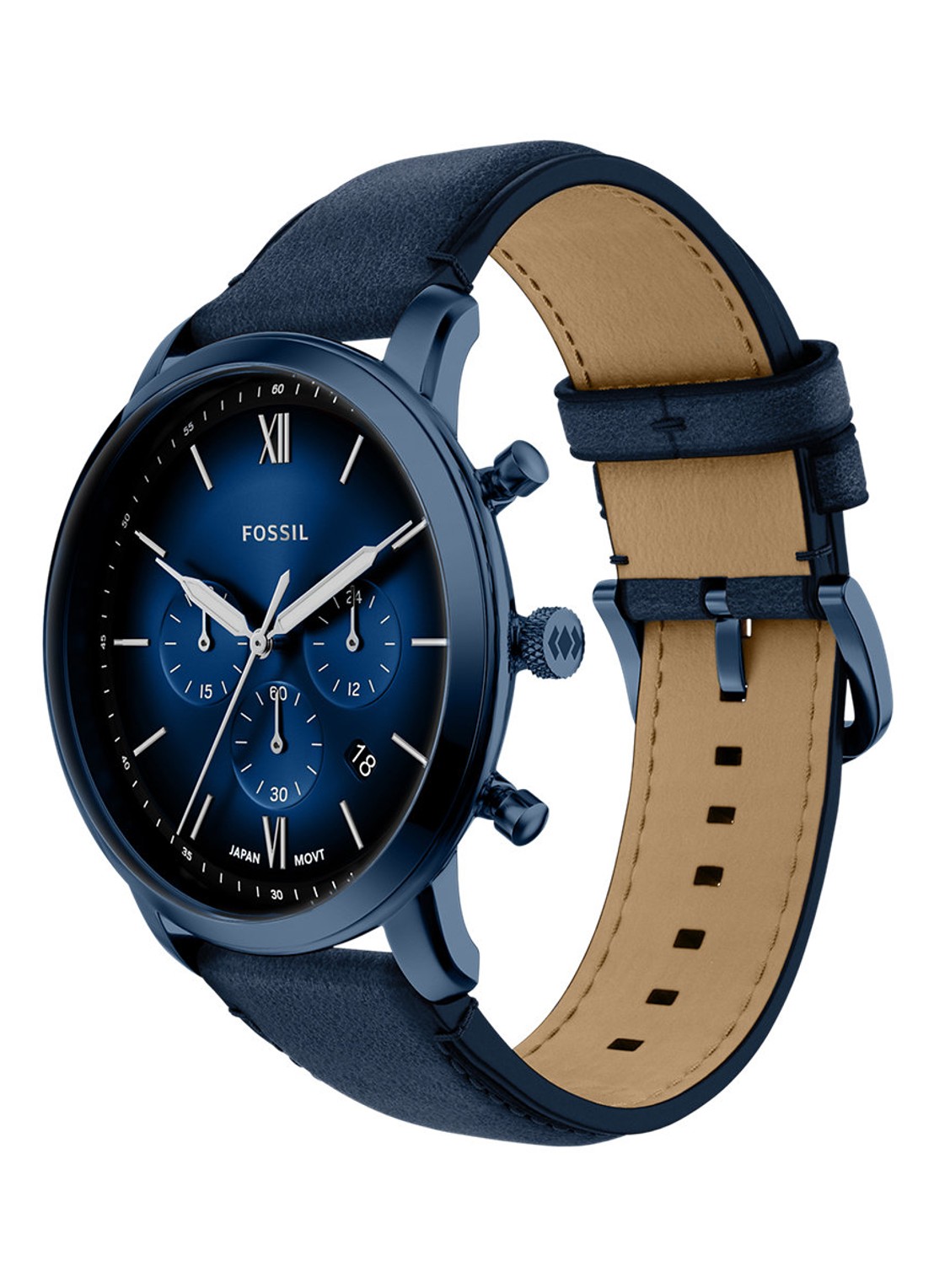 Fossil Neutra horloge FS6168 - detail 5 blauw