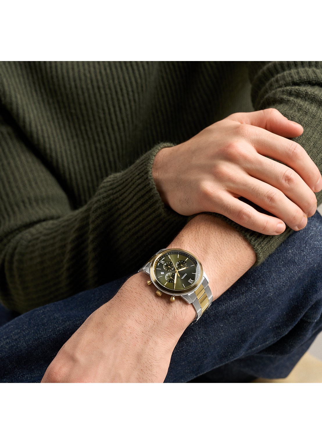 Fossil Neutra horloge FS6189 - detail 4 zilver