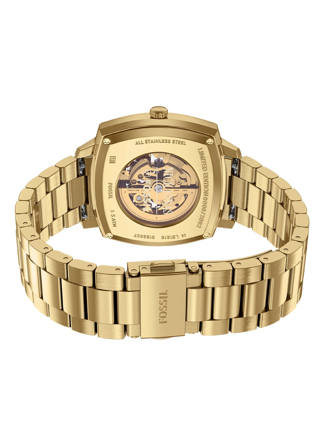 Fossil Nick Jonas x Machine Luxe horloge LE1218 - Limited Edition - detail 5 goud