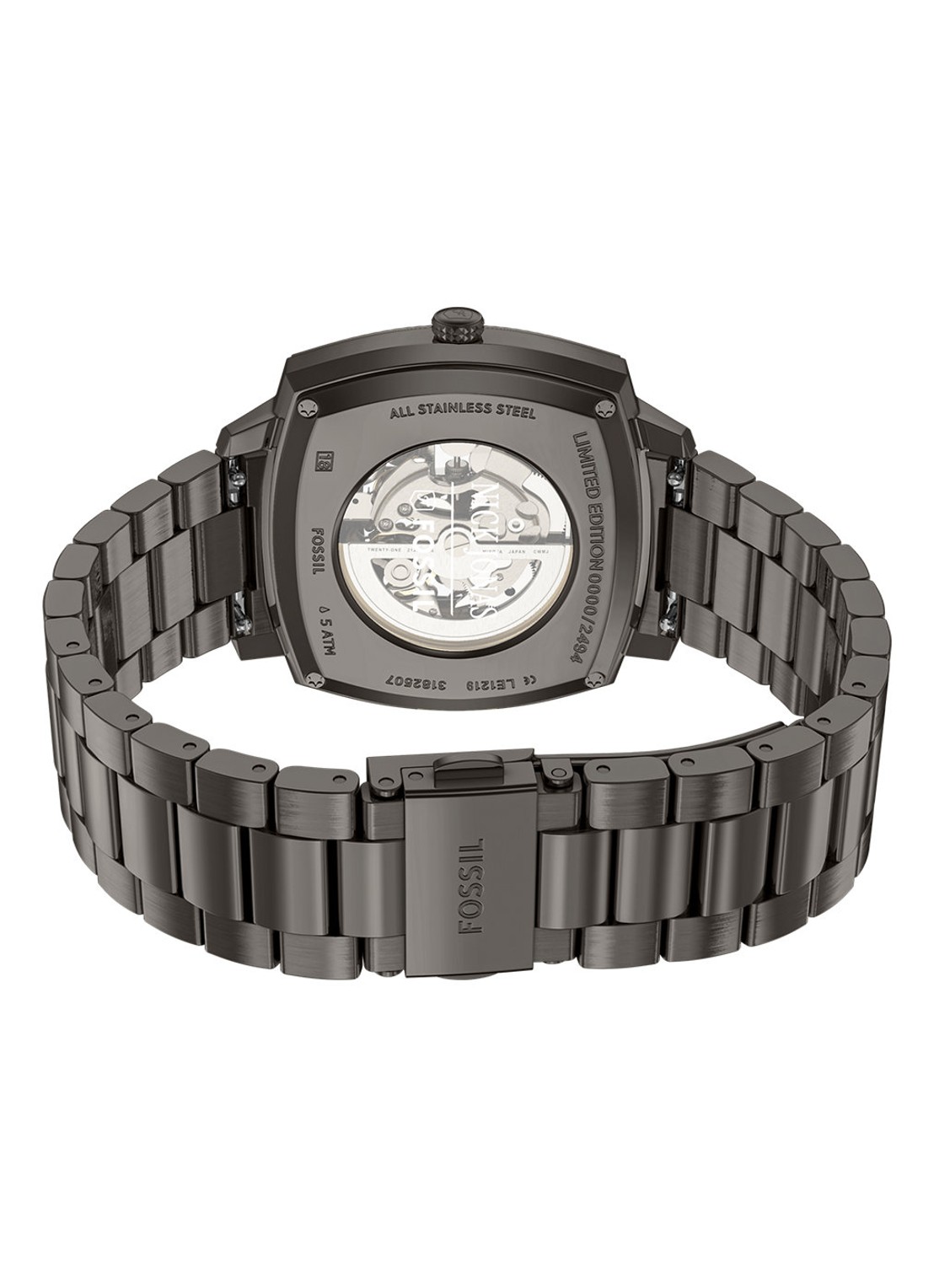 Fossil Nick Jonas x Machine Luxe horloge LE1219 - Limited Edition - detail 2 antraciet