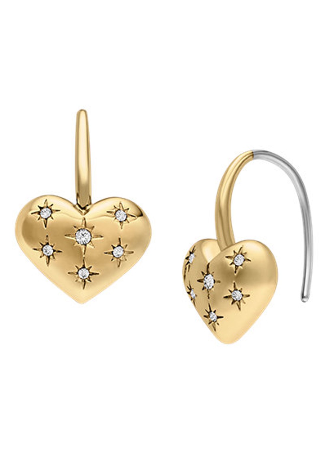 Fossil Oorhangers JF04833710 - detail goud