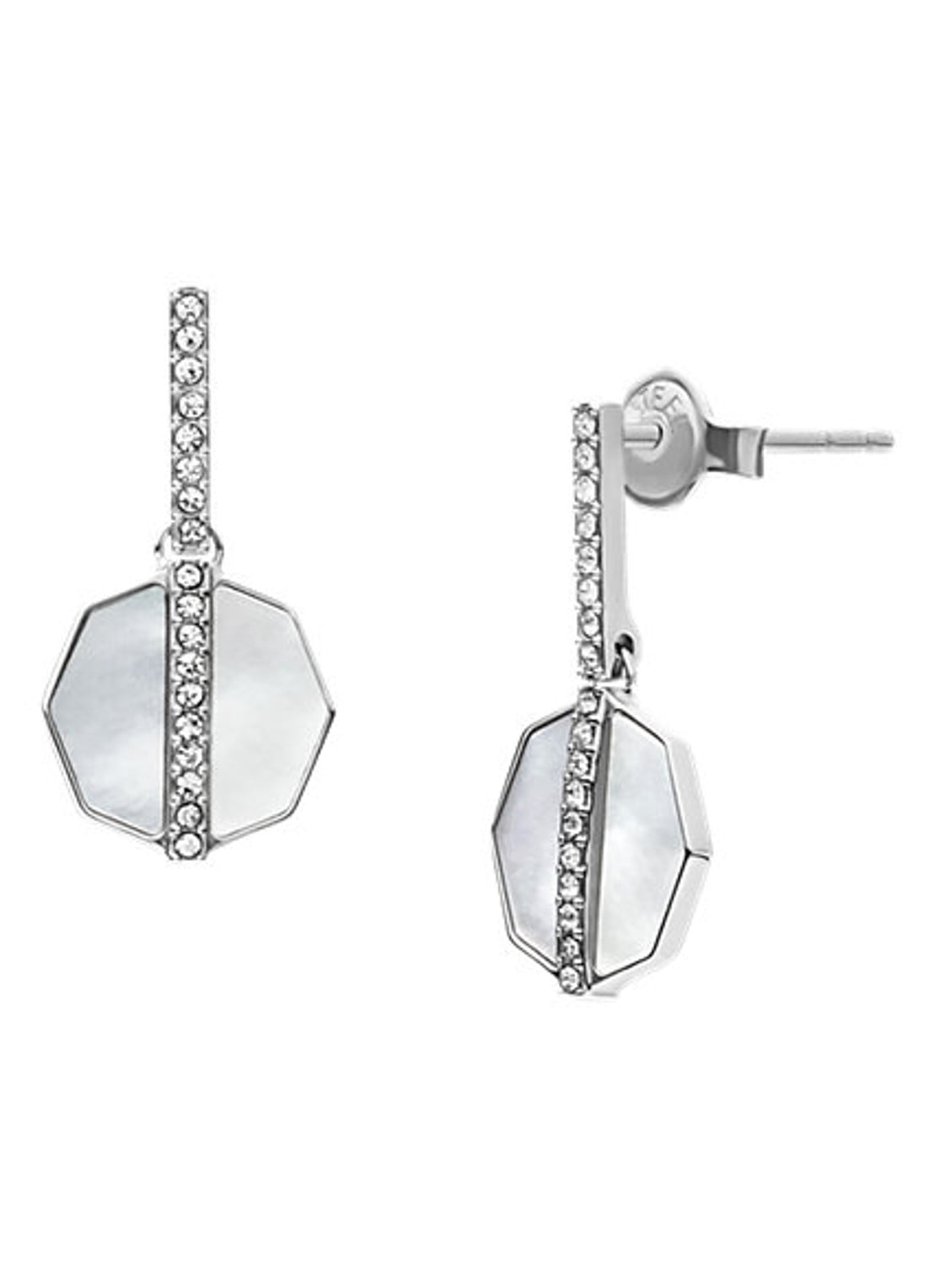 Fossil Oorstekers JF04911040 - detail zilver