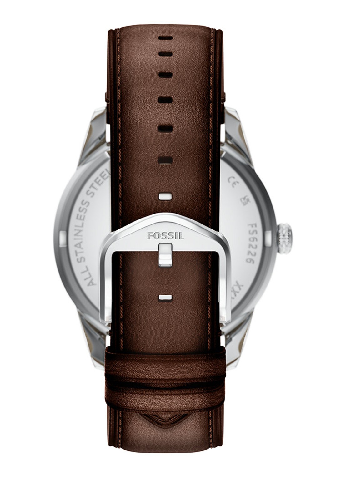 Fossil Pearson horloge en armband set van 2 FS6226SET - detail zilver