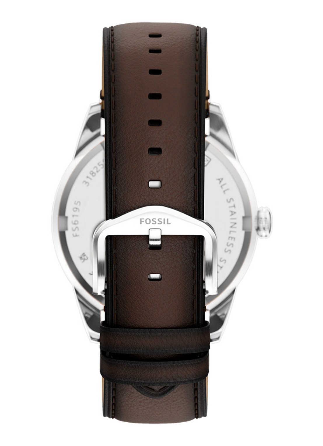 Fossil Pearson horloge FS6195 - detail zilver