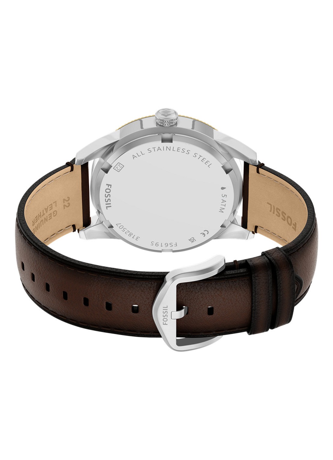 Fossil Pearson horloge FS6195 - detail 3 zilver