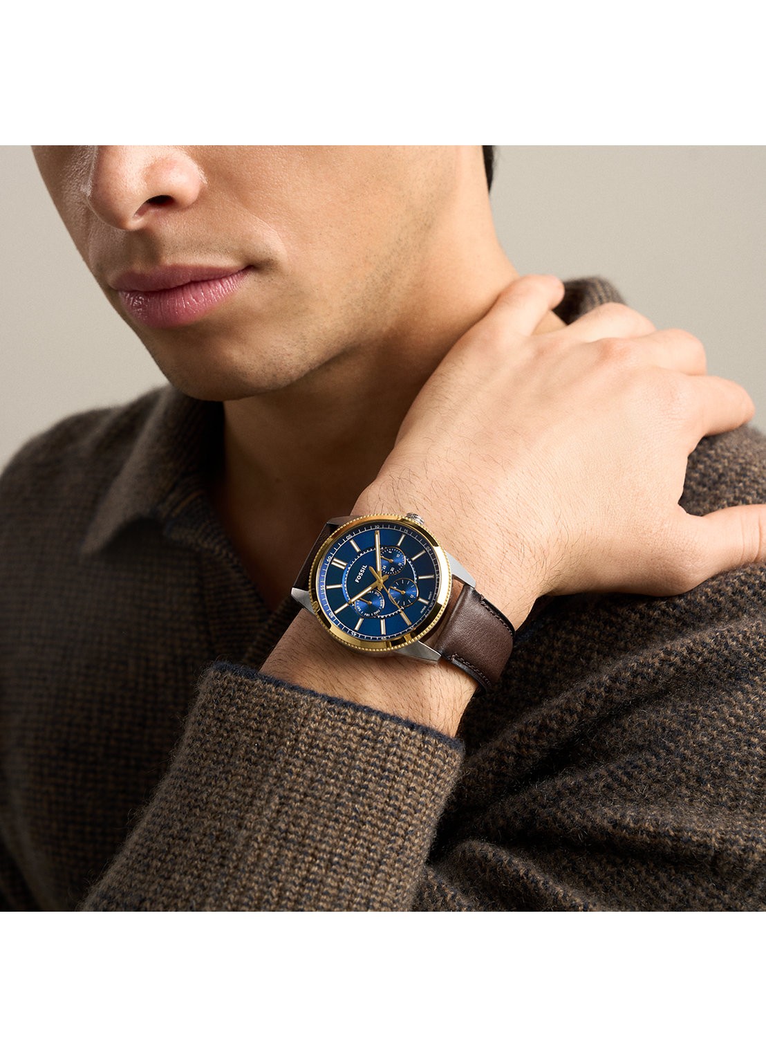 Fossil Pearson horloge FS6195 - detail 4 zilver
