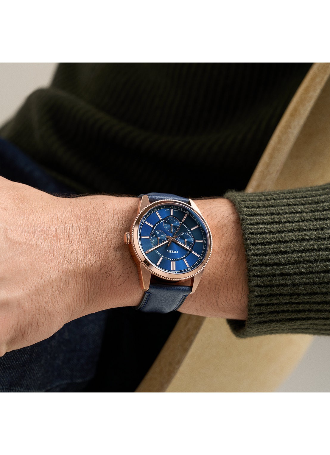 Fossil Pearson horloge FS6196 - detail 5 roségoud