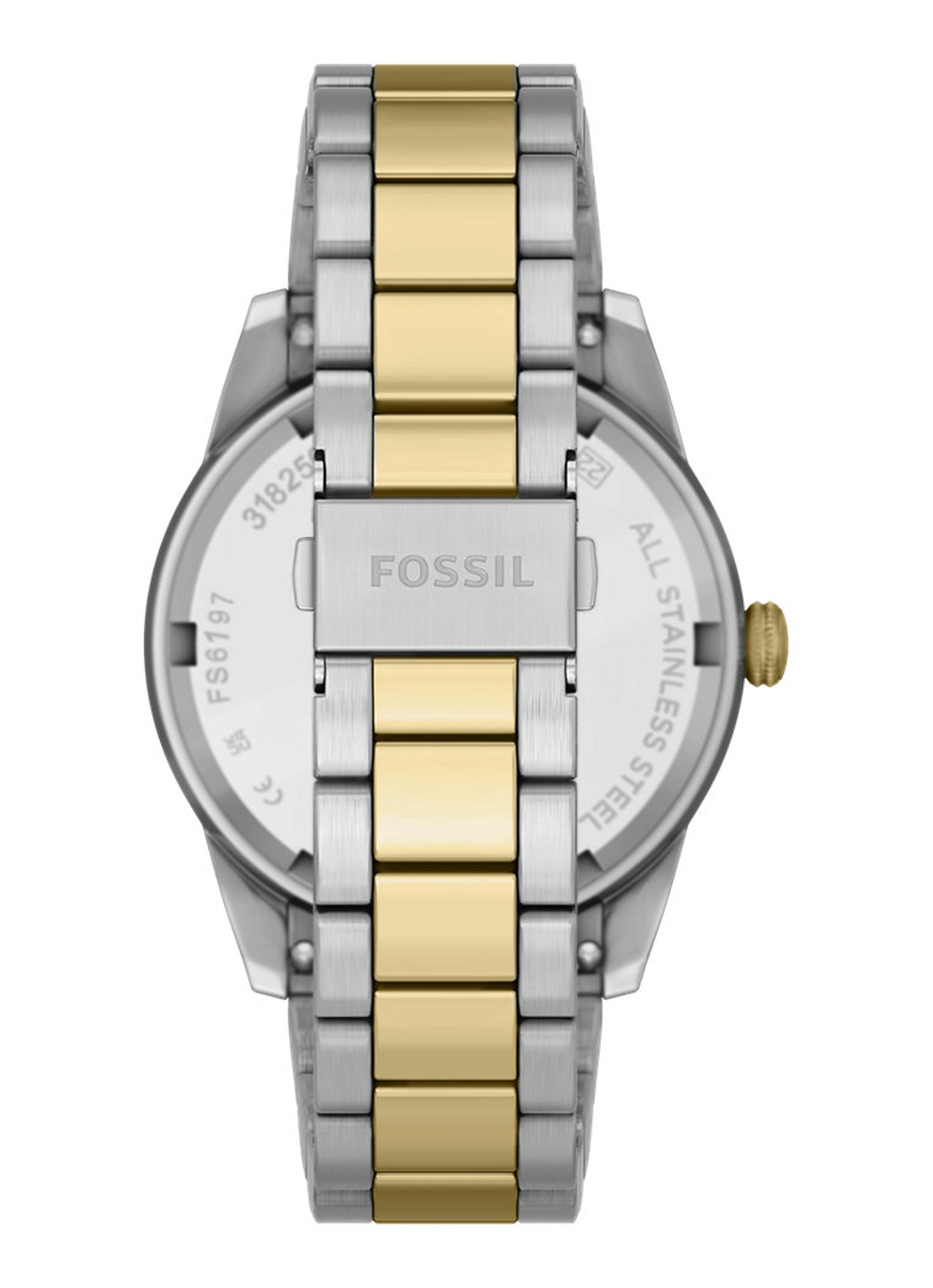 Fossil Pearson horloge FS6197 - detail zilver