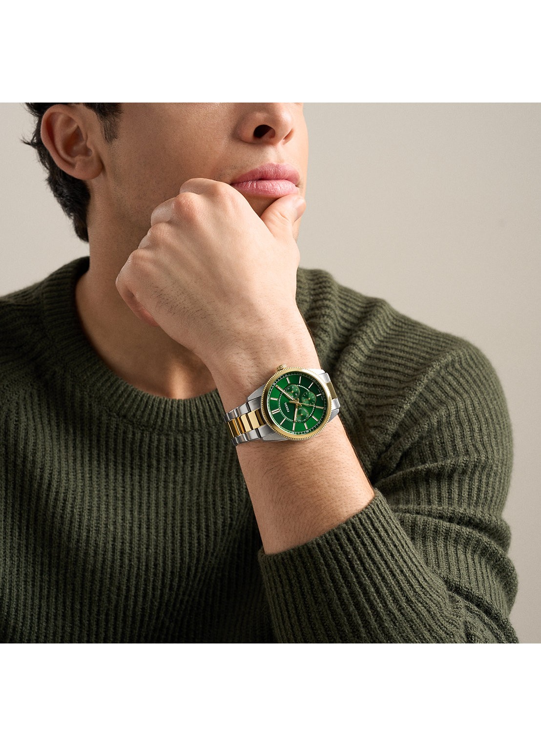 Fossil Pearson horloge FS6197 - detail 4 zilver