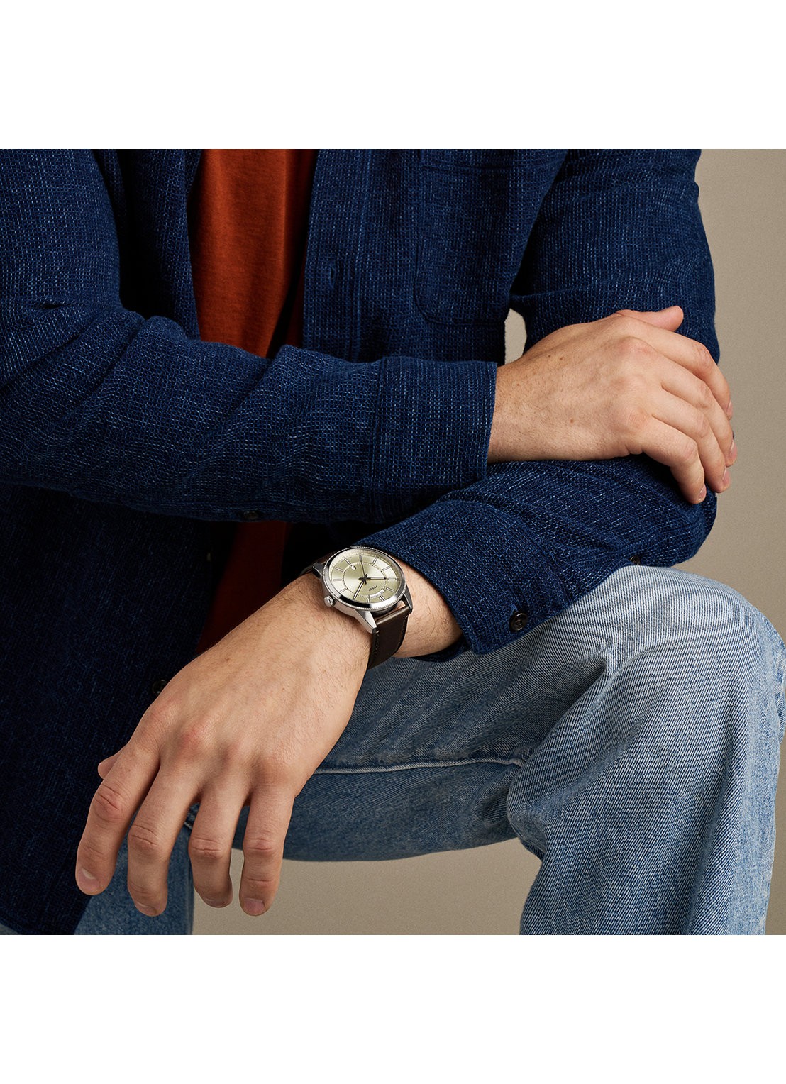 Fossil Pearson horloge FS6223 - detail 5 zilver