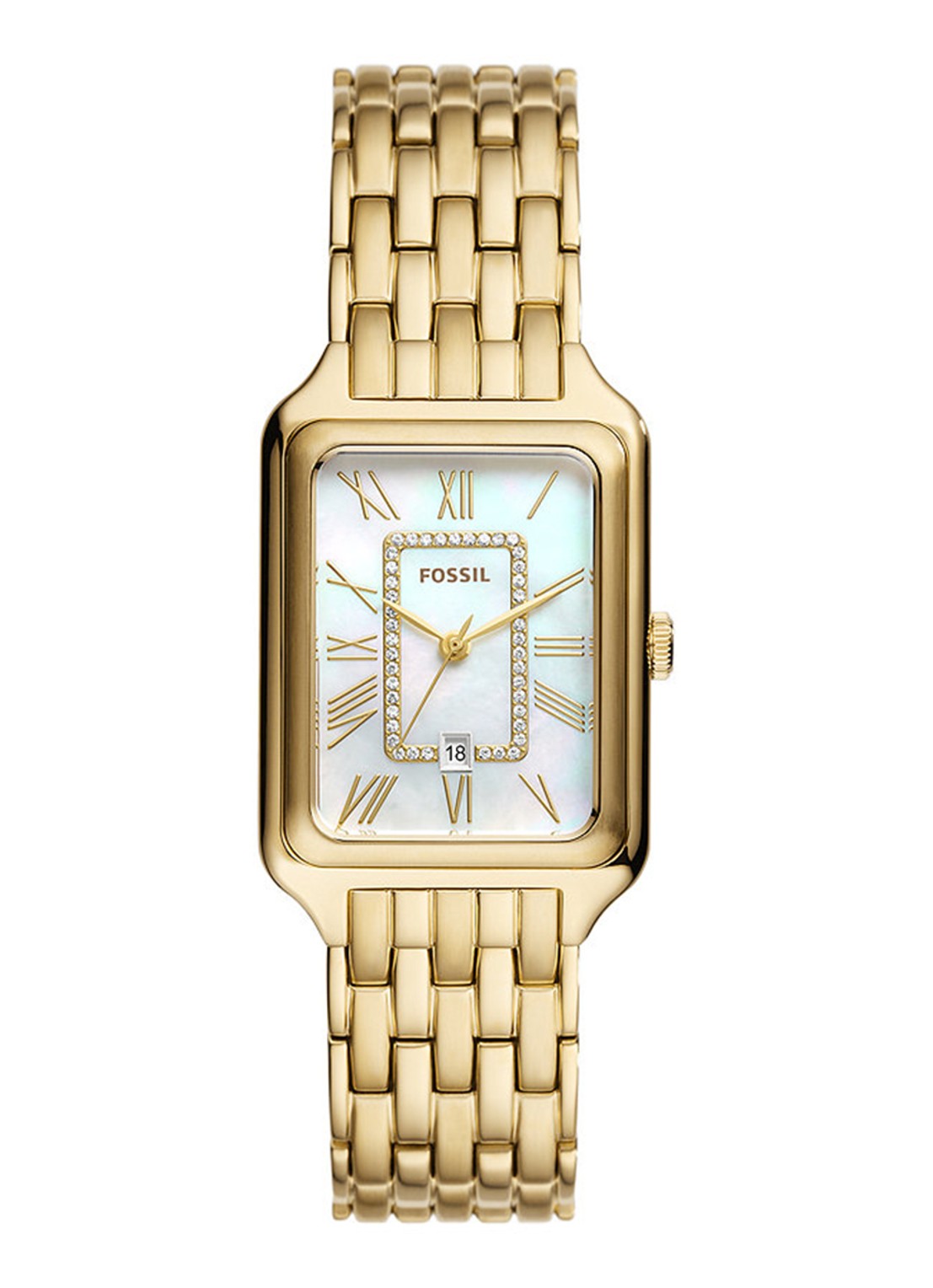 Fossil Raquel horloge ES5304 - voorkant goud