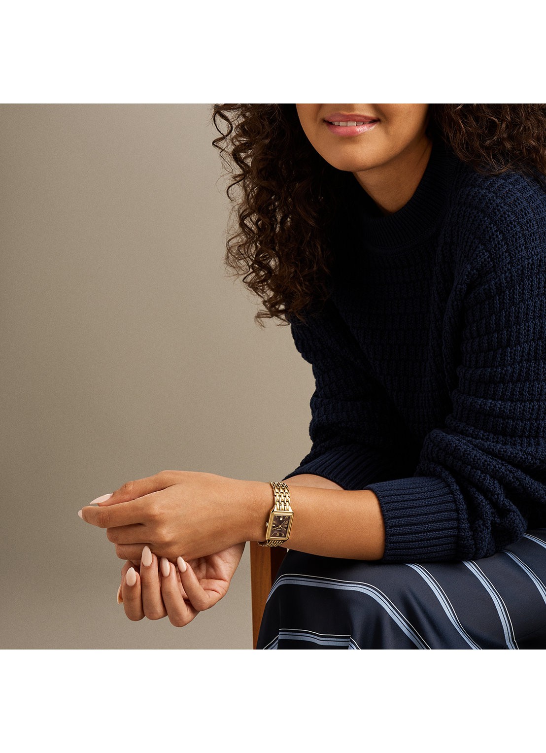 Fossil Raquel horloge ES5540 - detail 4 goud