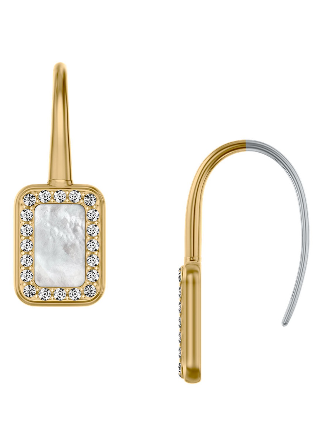 Fossil Raquel oorhangers JF04999710 - voorkant goud