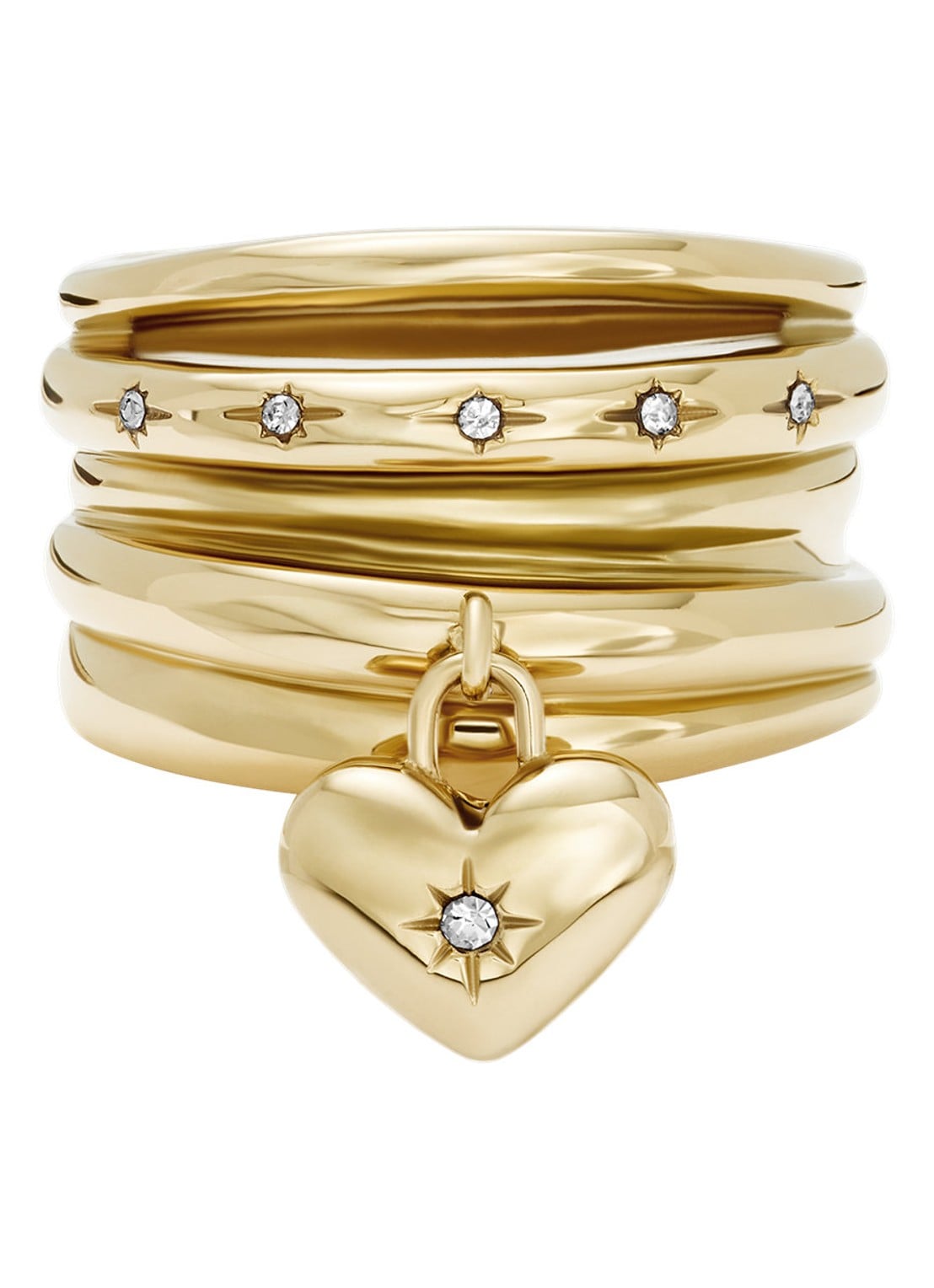 Fossil Ring JF04834710 - voorkant goud