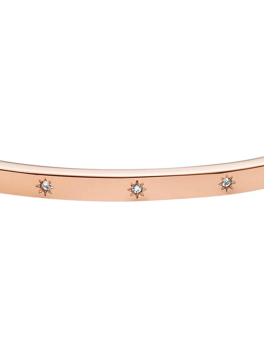 Fossil Sadie bangle met glassteen JF04394791 - detail 2 roségoud