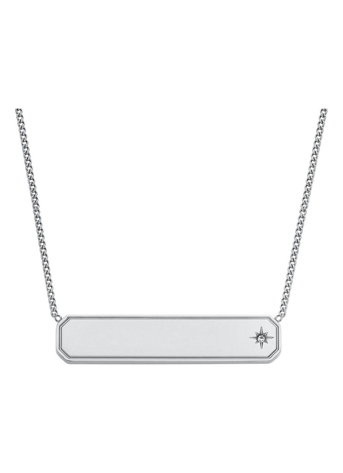 Fossil Sadie ketting JF04927040 - voorkant zilver