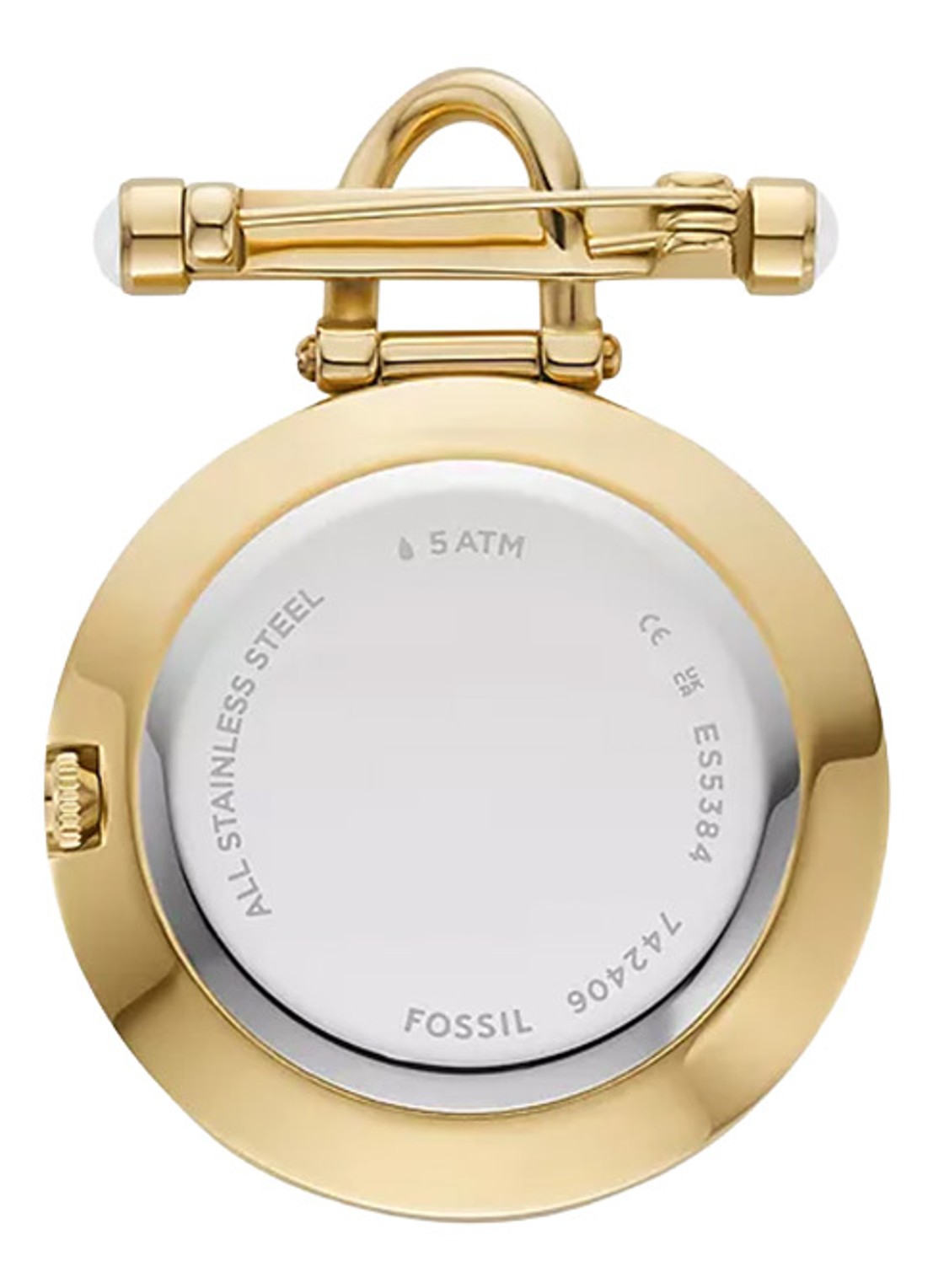 Fossil Scarlette broche horloge ES5384 - detail 2 goud
