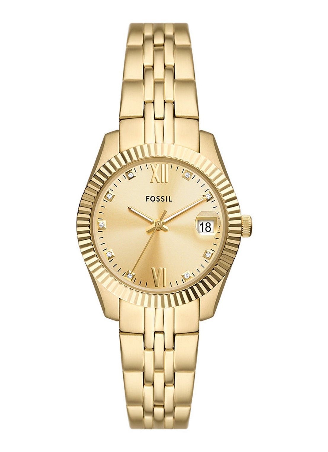 Fossil Scarlette horloge ES5338 - voorkant 3 goud