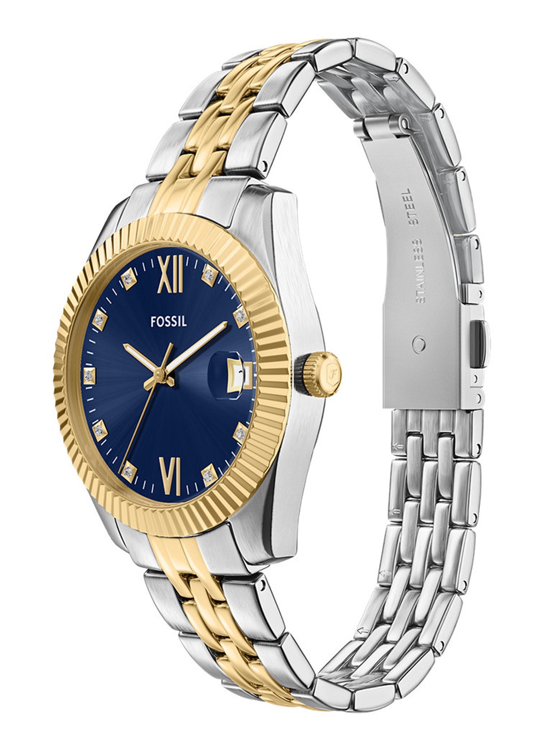 Fossil Scarlette horloge ES5443 - detail 4 zilver