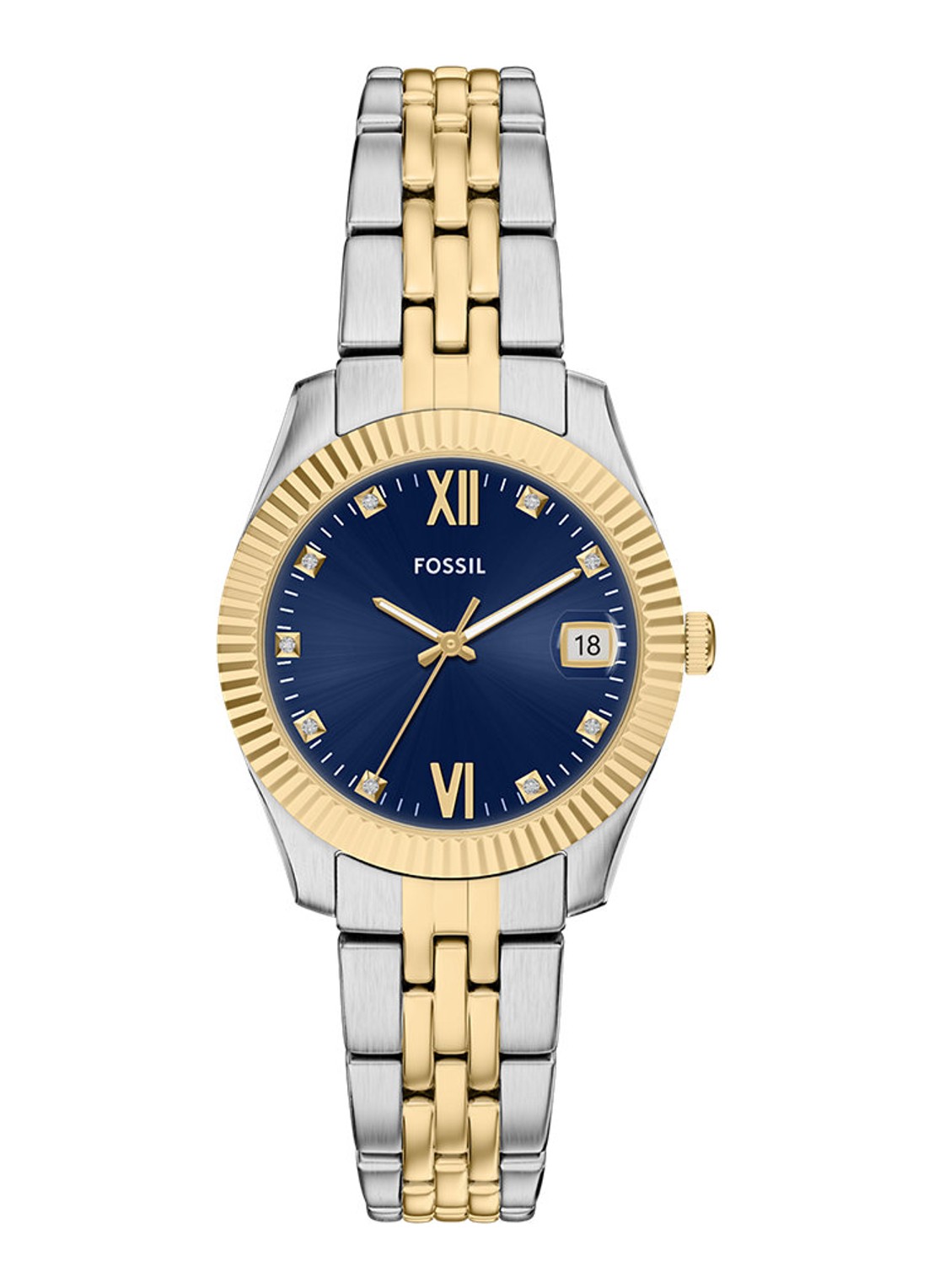Fossil Scarlette horloge ES5443 - voorkant 6 zilver