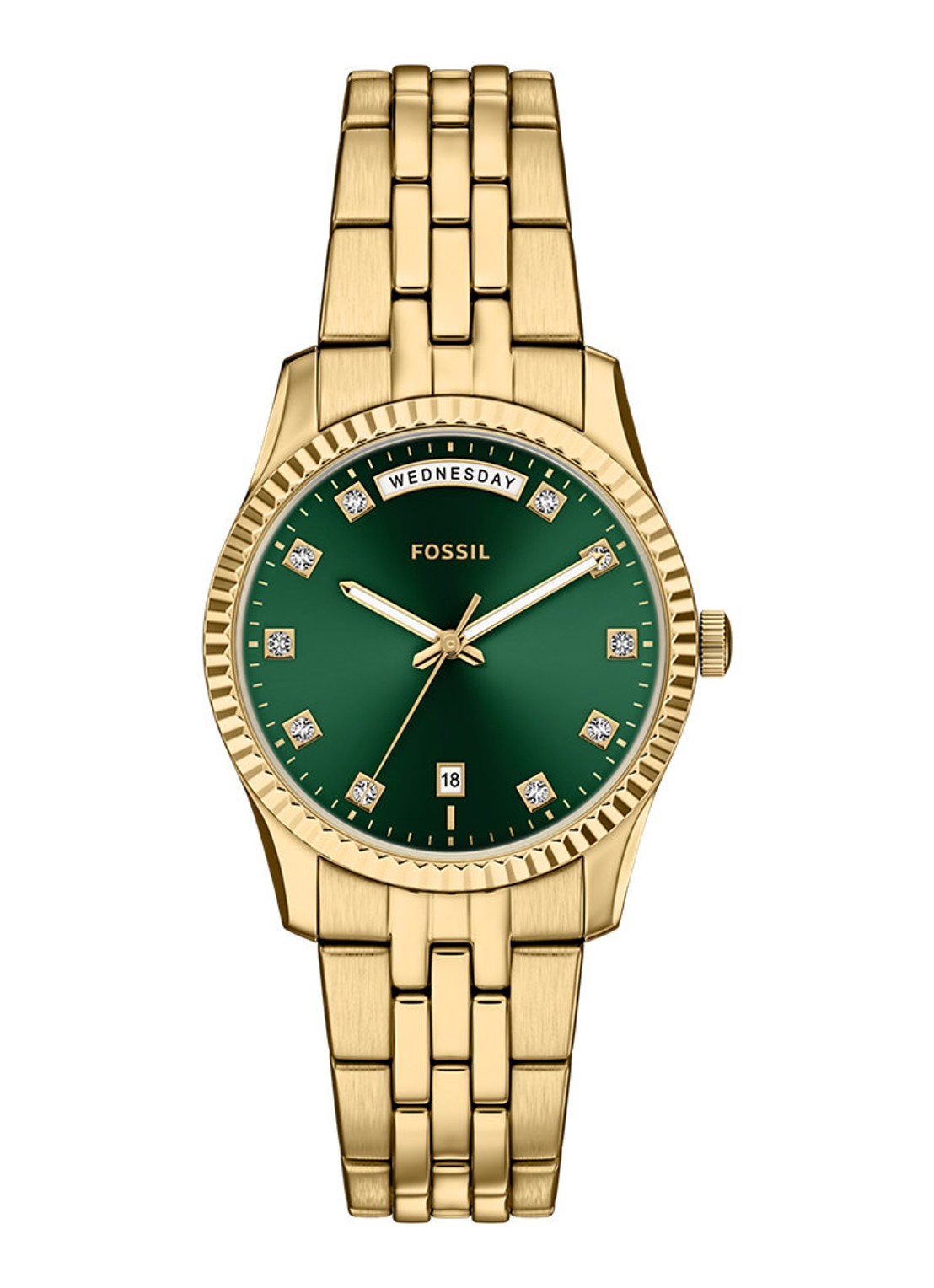 Fossil Scarlette horloge ES5460 - voorkant 6 goud