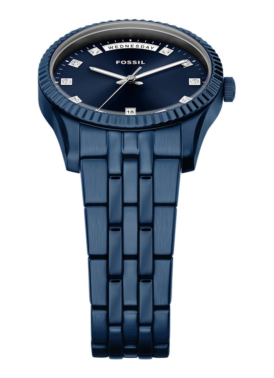 Fossil Scarlette horloge ES5476 - detail 4 blauw