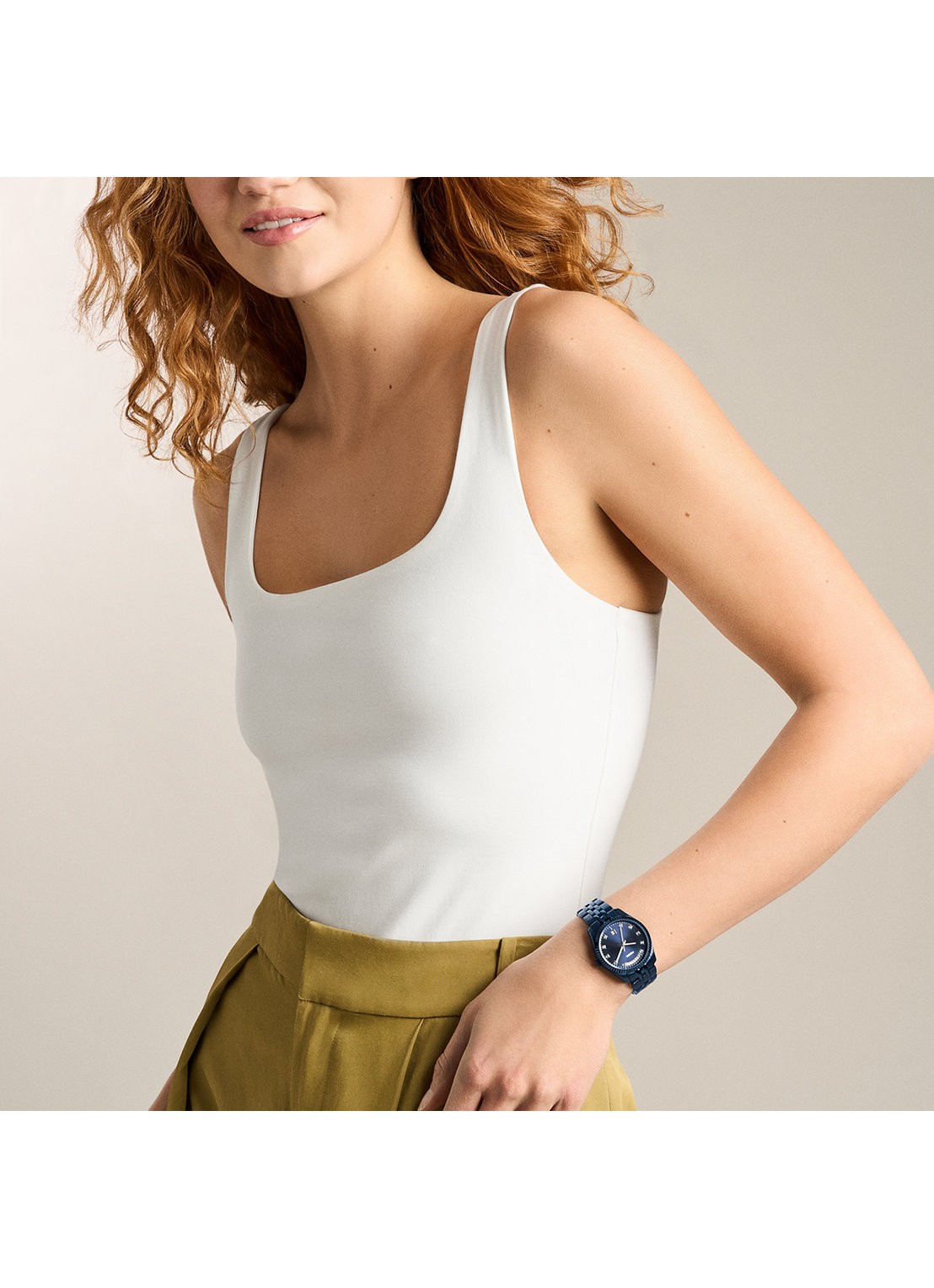 Fossil Scarlette horloge ES5476 - detail 6 blauw