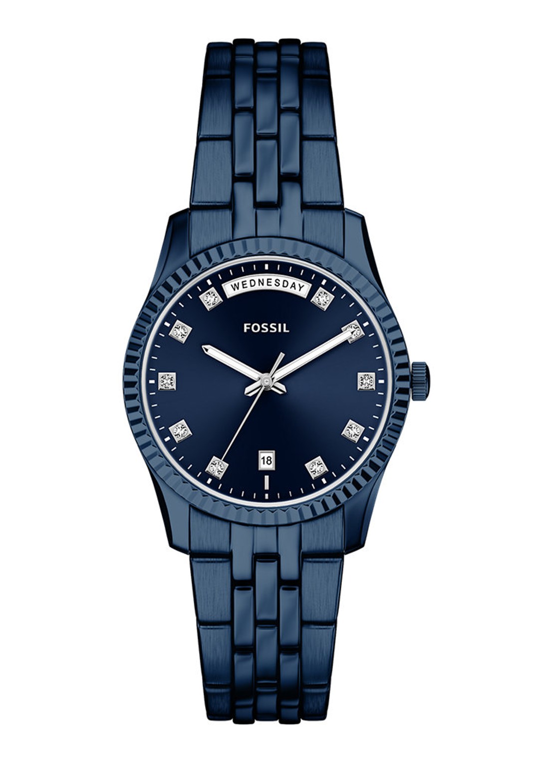 Fossil Scarlette horloge ES5476 - voorkant blauw